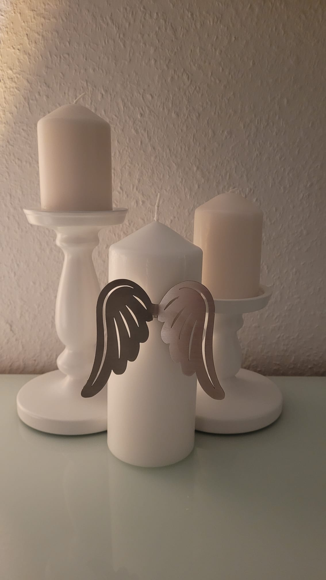 Engelsflügel Typ1 Kerzenstecker Edelstahl