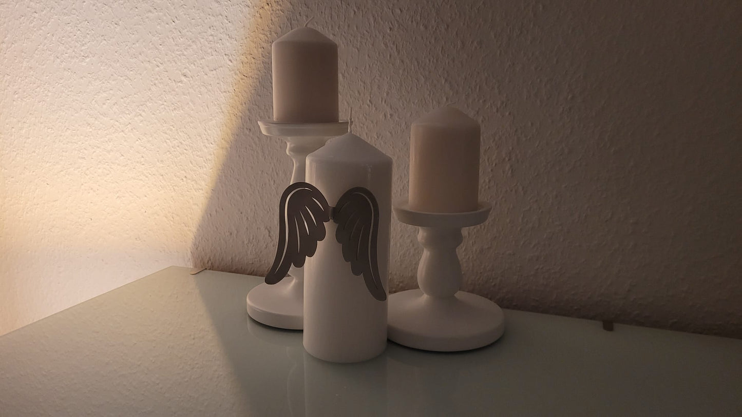 Engelsflügel Typ1 Kerzenstecker Edelstahl