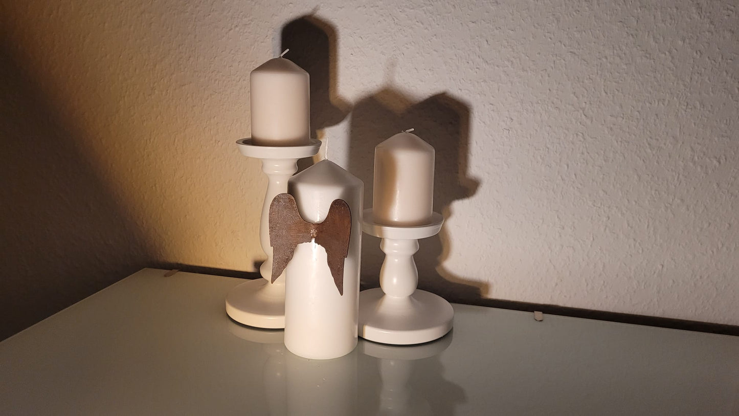 Engelsflügel Typ2 Kerzenstecker Edelrost