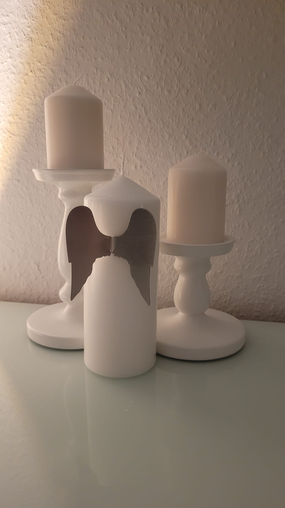 Engelsflügel Typ2 Kerzenstecker Edelstahl
