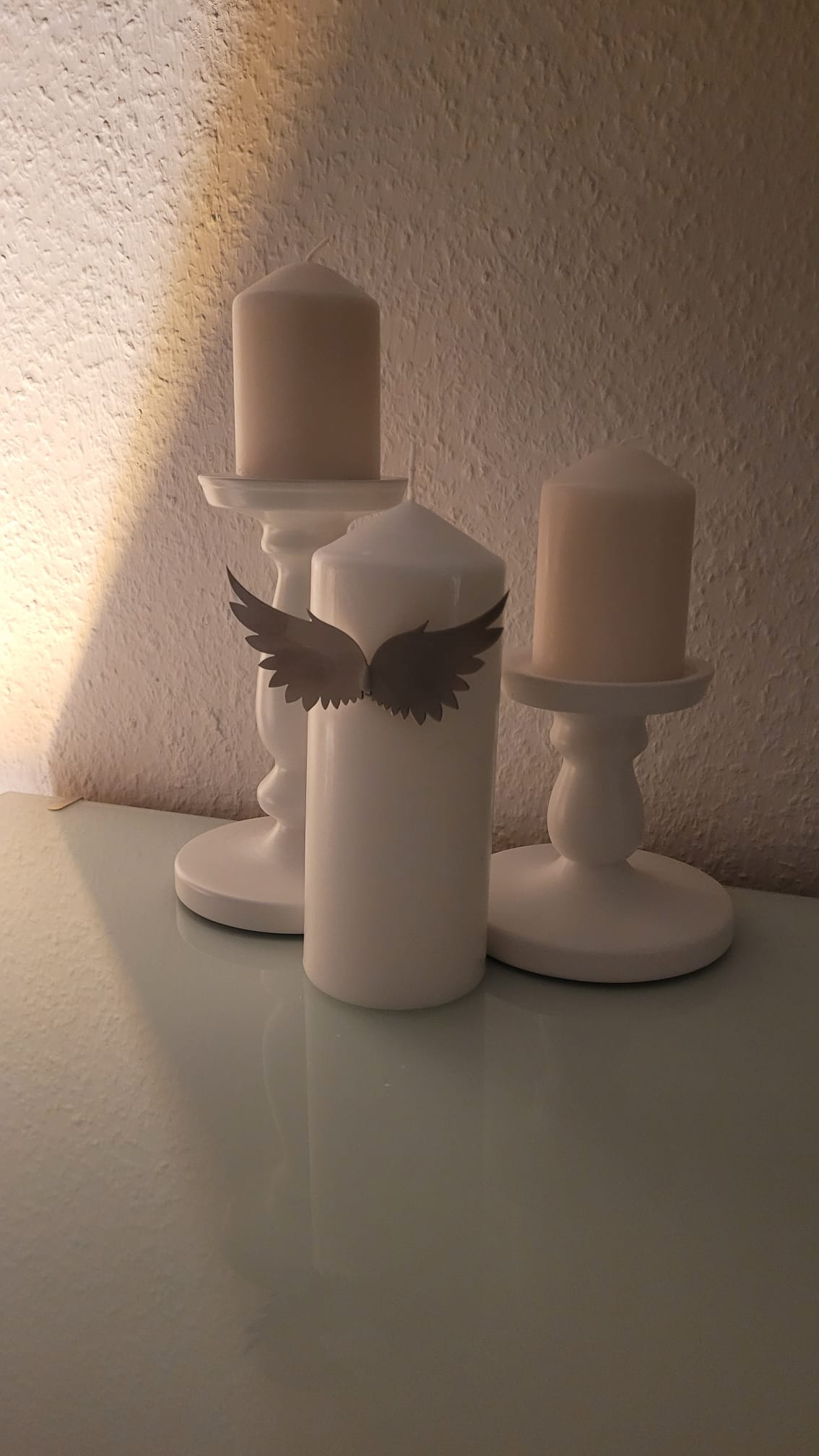 Engelsflügel Typ3 Kerzenstecker Edelstahl
