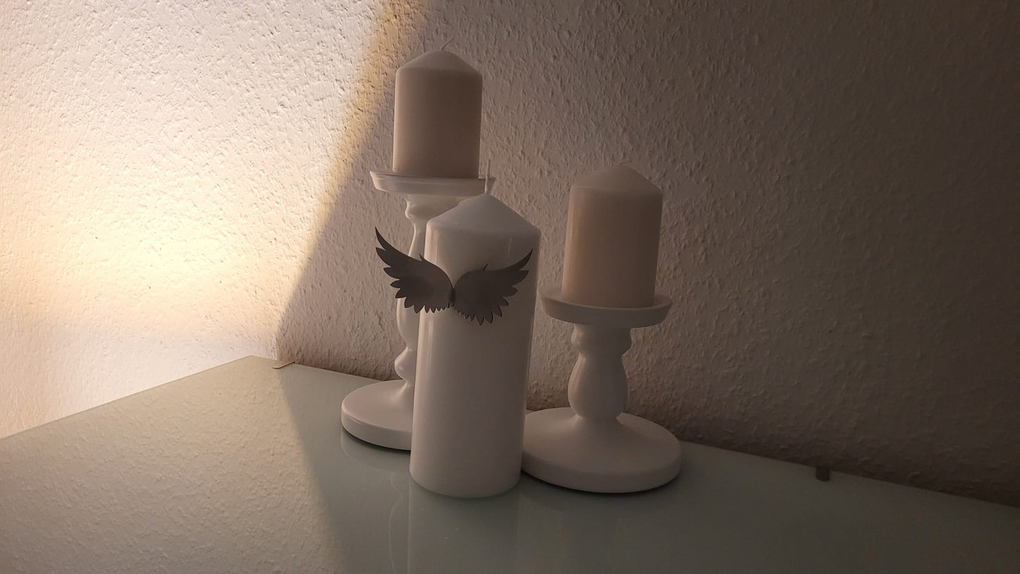 Engelsflügel Typ3 Kerzenstecker Edelstahl