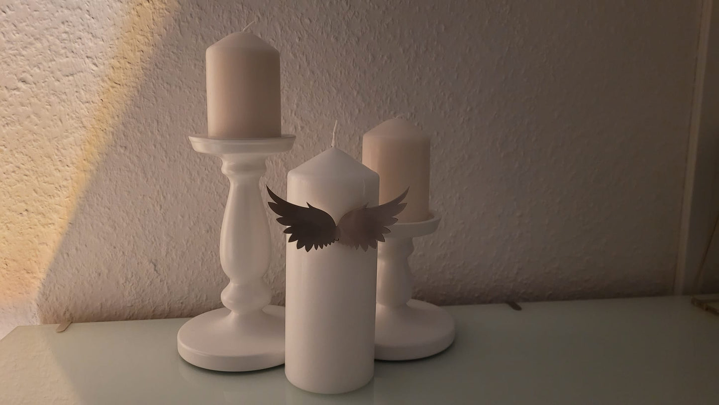 Engelsflügel Typ3 Kerzenstecker Edelstahl