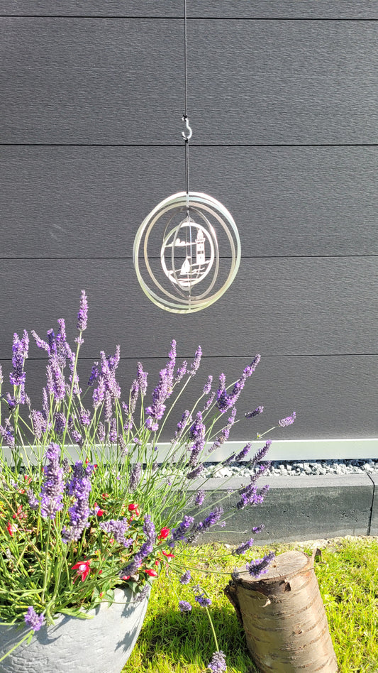 Windspiel - "Leuchtturm mit Schiff"