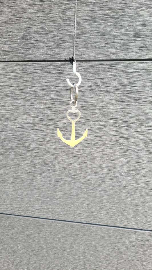 Anhänger - "Anker Herz Oben"