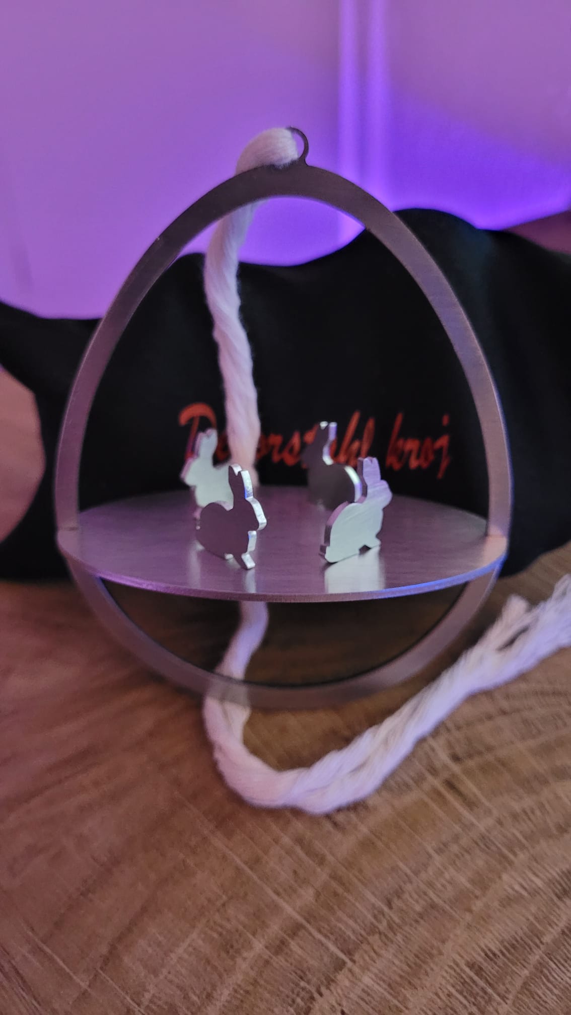 3D Osterei mit Hasen