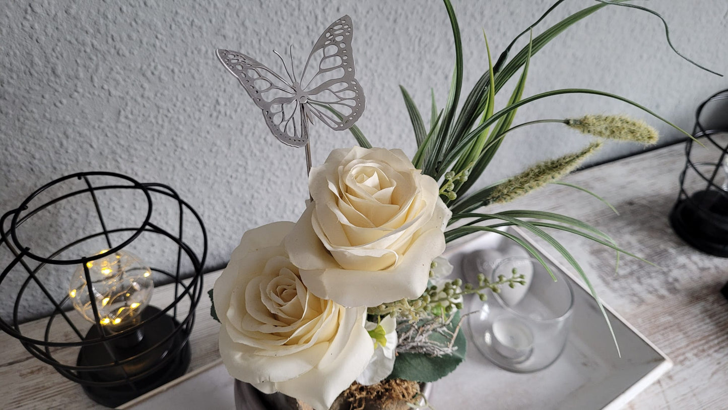 Blumenstecker "Schmetterling" Edelstahl