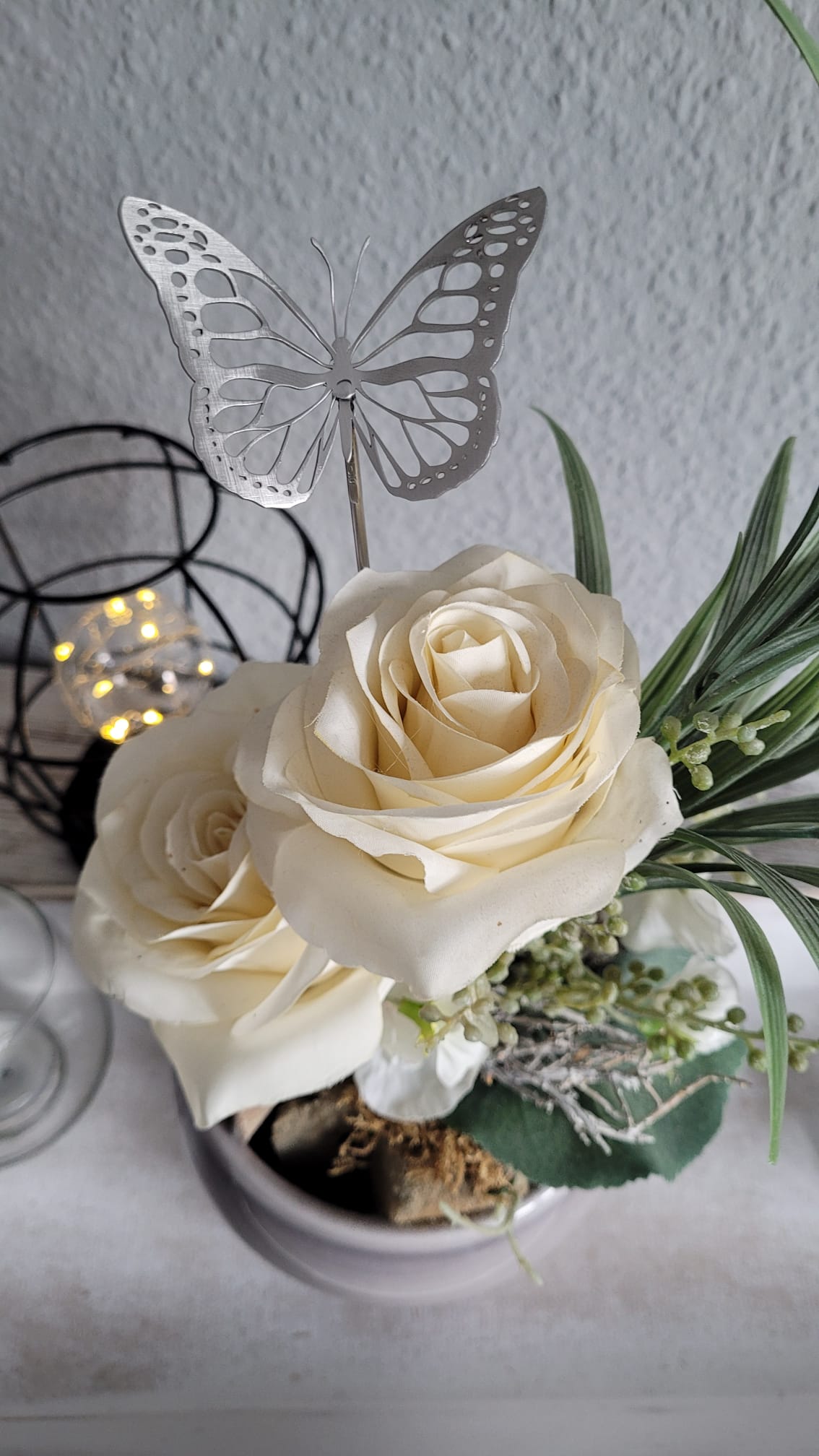 Blumenstecker "Schmetterling" Edelstahl