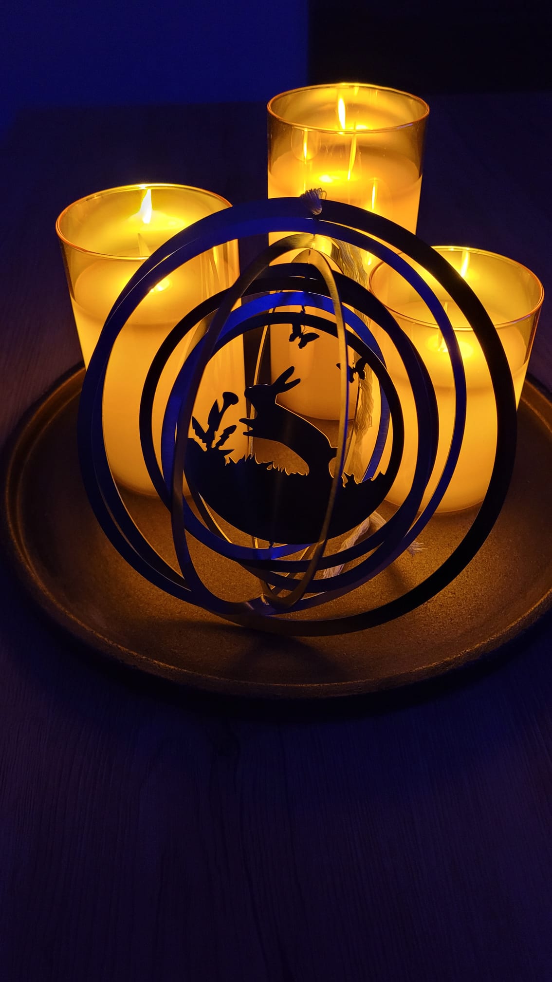 Windspiel "Hase mit Blume" mittel