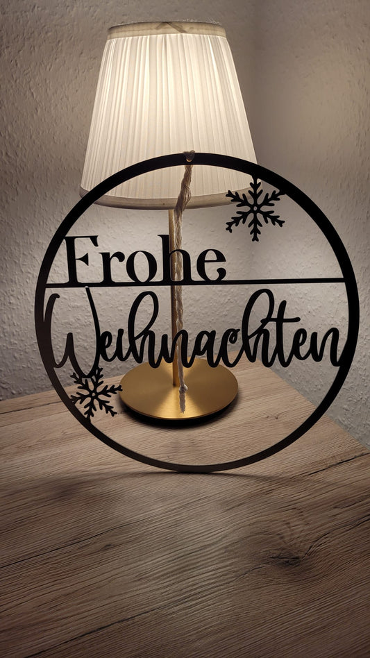 Türschild ''Frohe Weihnachten'' Edelstahl groß