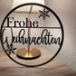 Türschild ''Frohe Weihnachten'' Edelstahl groß