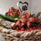 Blumenstecker "Herz mit Pfote" Edelstahl