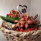 Blumenstecker "Herz mit Pfote" Edelstahl