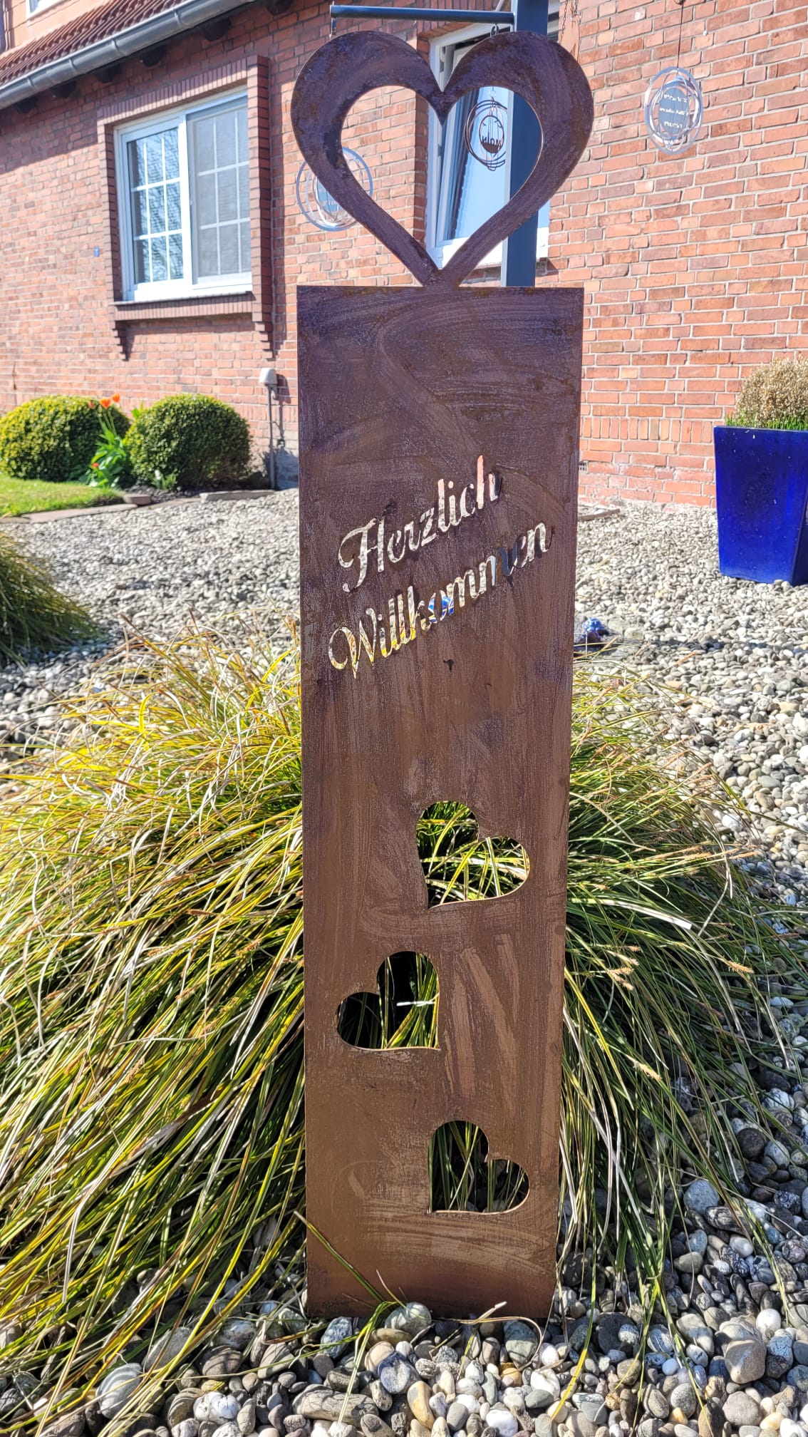 Gartenstecker „Herzlich Willkommen"