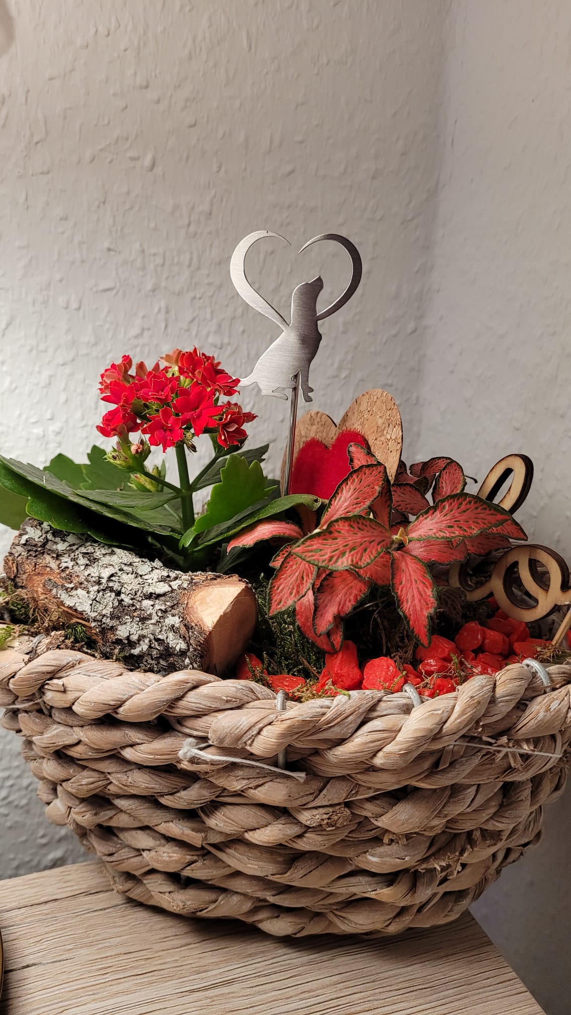 Blumenstecker „Hund mit Herz"