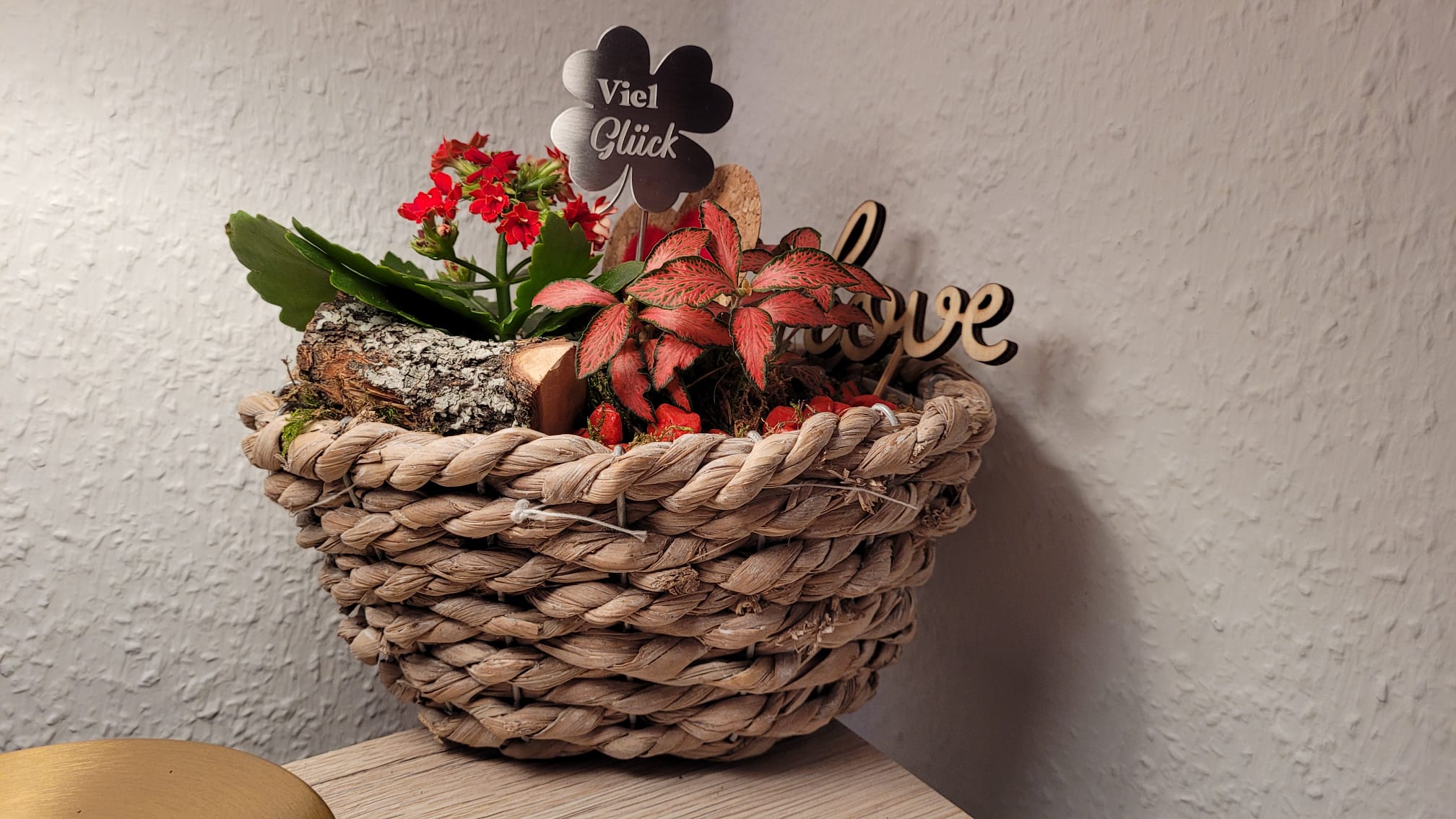 Blumenstecker „Viel Glück"