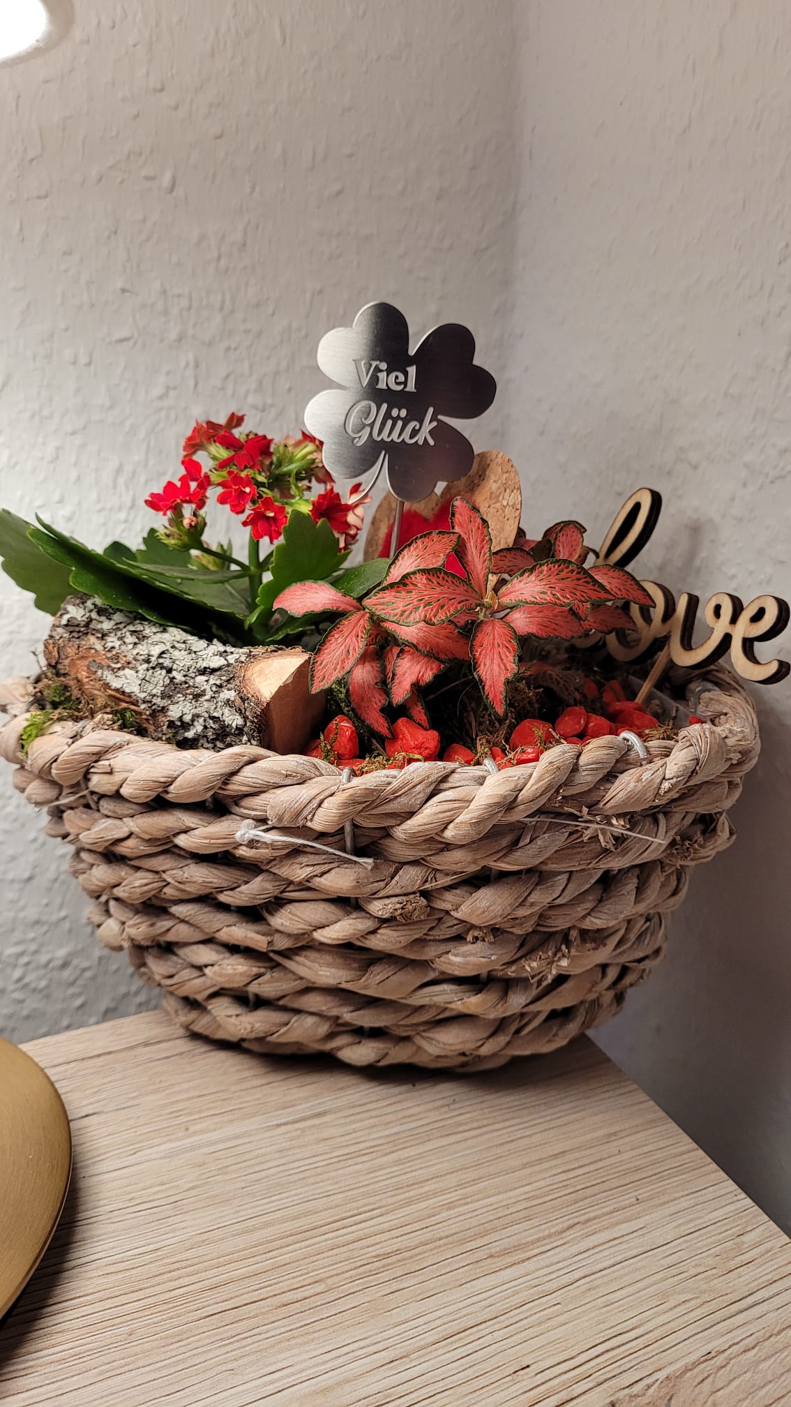Blumenstecker „Viel Glück"